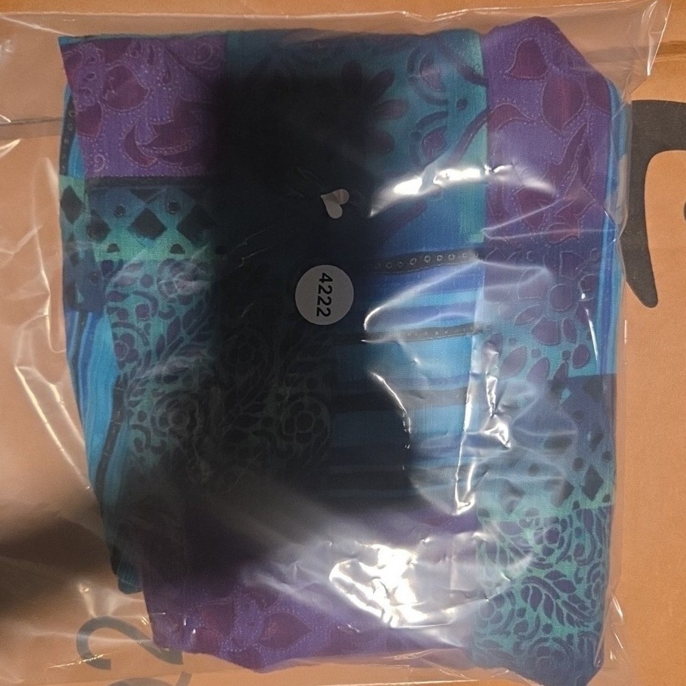 Fritzi Petites Patchwork Maxi Skirt, Woman's Petite Small, Teal Purple Boho, Vtg - Picture 7 of 7